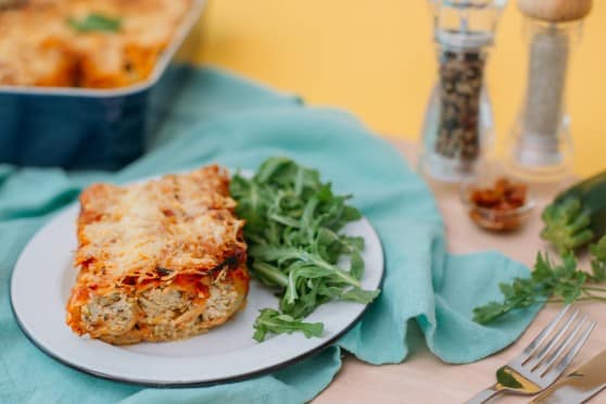 cannellonis prêt à poêler de thon, ricotta et courgettes