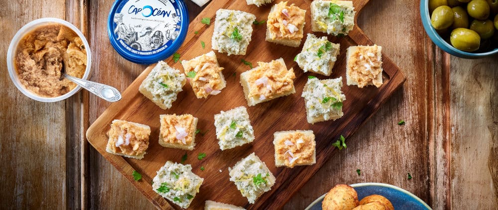 Foccacia aux Rillettes de Saumon ASC Échalote & Merlu Citron Coriandre 140g Cap Océan