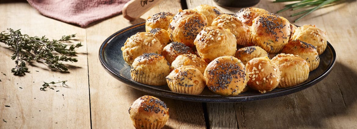 Mini muffins rillettes saumon ASC echalote
